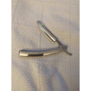 Vintage Sparuette Folding Metal Hair Shaper Straight Razor Cutter Trimmer 7.5"
